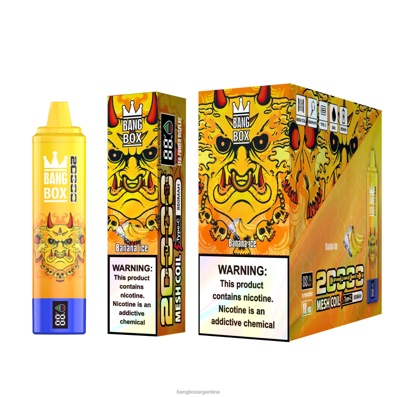 Bang Box Argentina 42VDP57 hielo de plátano | Bang Box Pantalla inteligente de 20000 inhalaciones