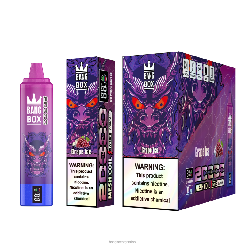 Bang Box Argentina 42VDP61 hielo de uva | Bang Box Pantalla inteligente de 20000 inhalaciones
