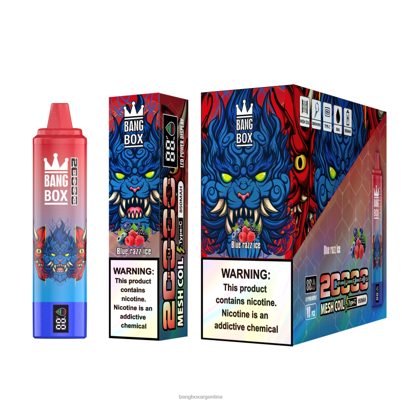 Bang Box Precio 42VDP59 hielo azul | Bang Box Pantalla inteligente de 20000 inhalaciones