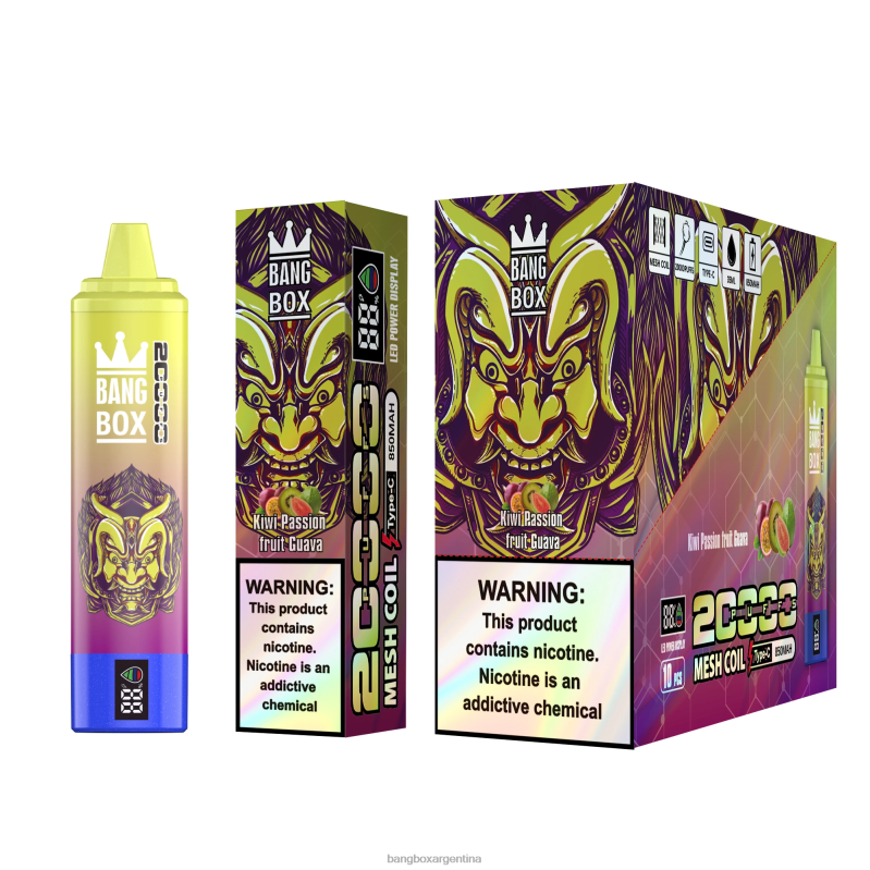 Bang Box Vape 42VDP50 kiwi maracuyá guayaba | Bang Box Pantalla inteligente de 20000 inhalaciones