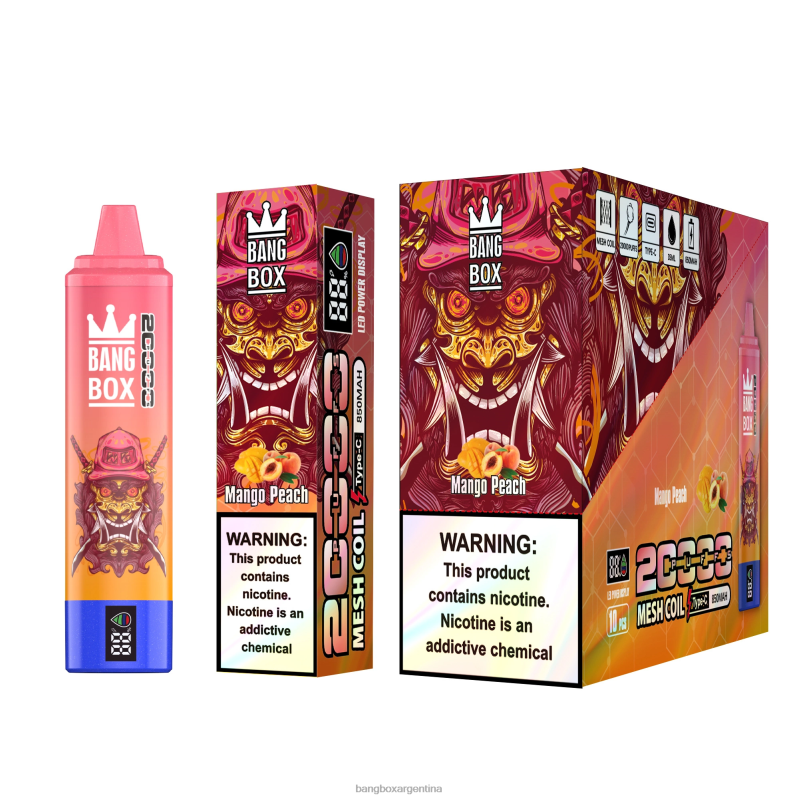 Bang Box Vape 42VDP58 durazno mango | Bang Box Pantalla inteligente de 20000 inhalaciones