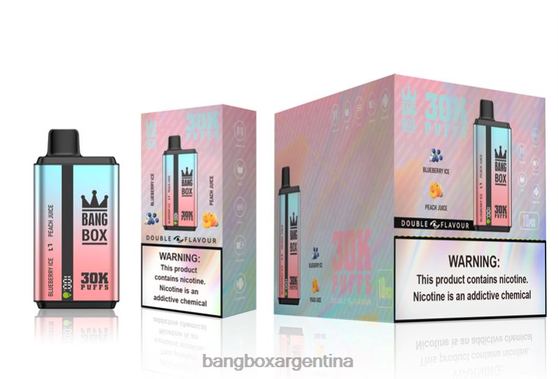 Bang Box Precio 42VDP63 hielo de arándanos y jugo de durazno | Bang Box 30000 inhalaciones de dos sabores.