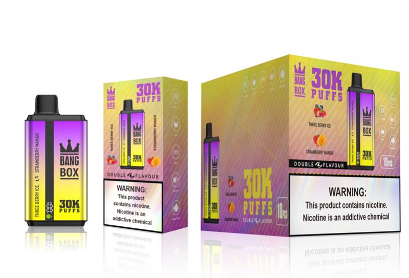 Bang Box Precio 42VDP67 helado de tres bayas y mango de fresa | Bang Box 30000 inhalaciones de dos sabores.