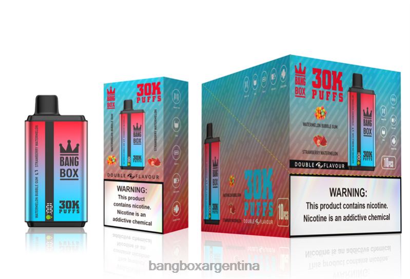 Bang Box Puffs 42VDP68 chicle de sandía y sandía de fresa | Bang Box 30000 inhalaciones de dos sabores.