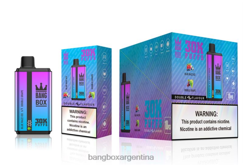 Bang Box Puffs 42VDP72 hielo azul razz y uva doble | Bang Box 30000 inhalaciones de dos sabores.