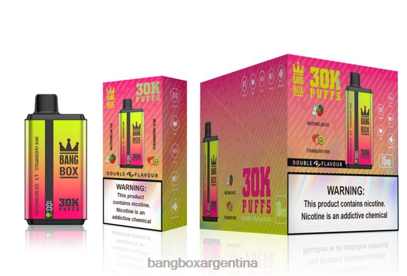 Bang Box Vape 42VDP62 helado de sandía y kiwi fresa | Bang Box 30000 inhalaciones de dos sabores.