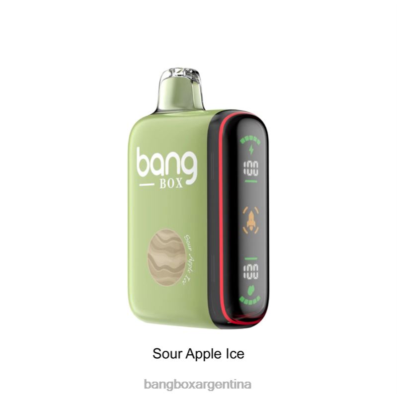 Bang Box Puffs 42VDP28 hielo de manzana agria | Bang Box Pantalla de potencia inteligente de 9000-18000 inhalaciones