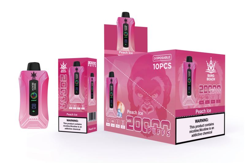 Bang Box Argentina 42VDP9 hielo de durazno | Bang Beach vape elegante de la pantalla de 20000 soplos