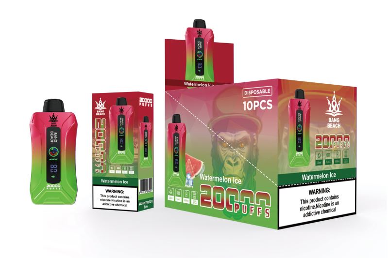 Bang Box Precio 42VDP7 hielo de sandia | Bang Beach vape elegante de la pantalla de 20000 soplos
