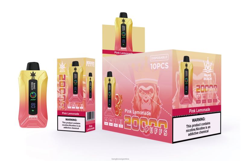 Bang Box Puffs 42VDP4 limonada rosa | Bang Beach vape elegante de la pantalla de 20000 soplos