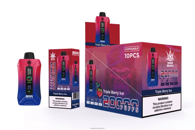 Bang Box Puffs 42VDP8 hielo de triple baya | Bang Beach vape elegante de la pantalla de 20000 soplos