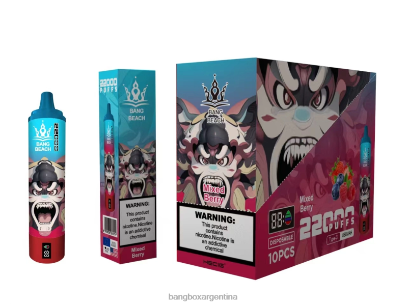 Bang Box Argentina 42VDP21 bayas mixtas | Bang Beach Pantalla inteligente de 22000 inhalaciones.