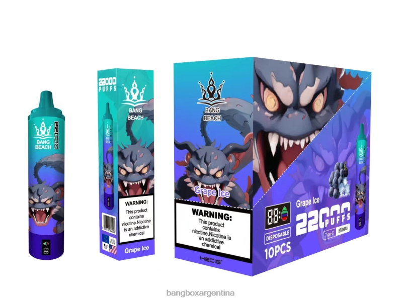 Bang Box Precio 42VDP19 hielo de uva | Bang Beach Pantalla inteligente de 22000 inhalaciones.