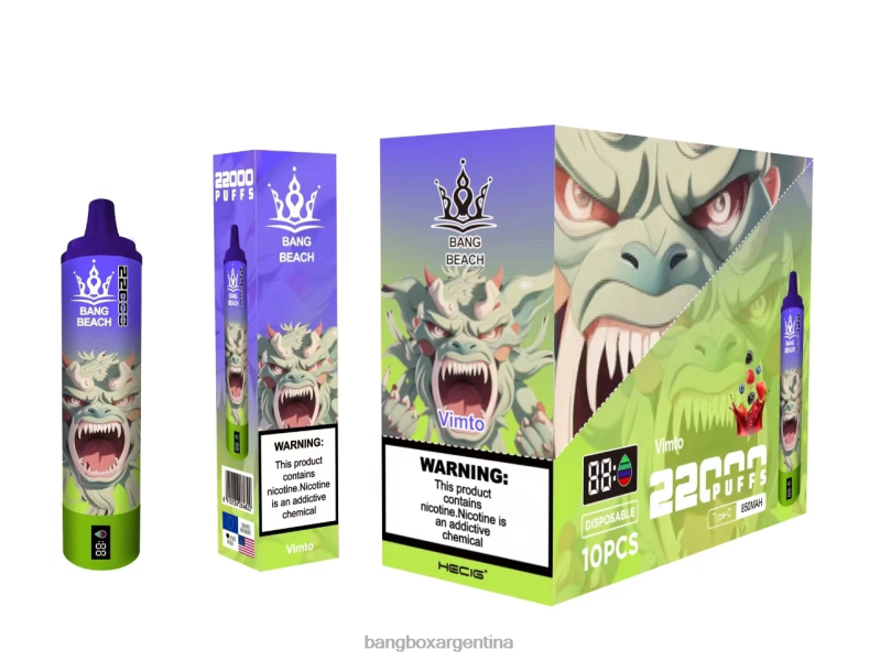 Bang Box Vape 42VDP18 vimto | Bang Beach Pantalla inteligente de 22000 inhalaciones.